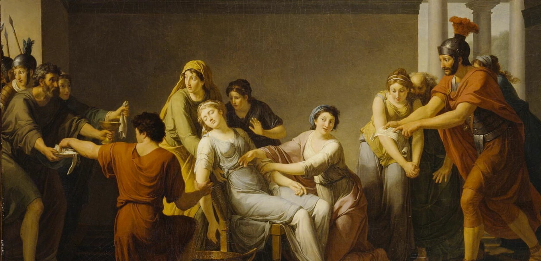 Paolina, moglie di Seneca, richiamata in vita - Museo del Louvre, Parigi, dettaglio